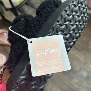 Black shearling Sherpa Birkenstock